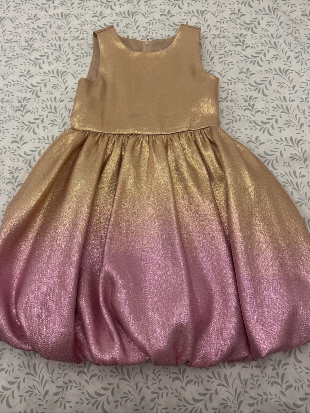 Rare Editions Metallic Gold Party Dress